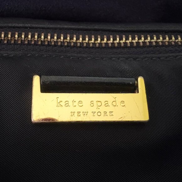 Kate Spade 2012 Small Black Nylon Exterior & Leather Surrounds Brass Accents - Picture 1 of 12